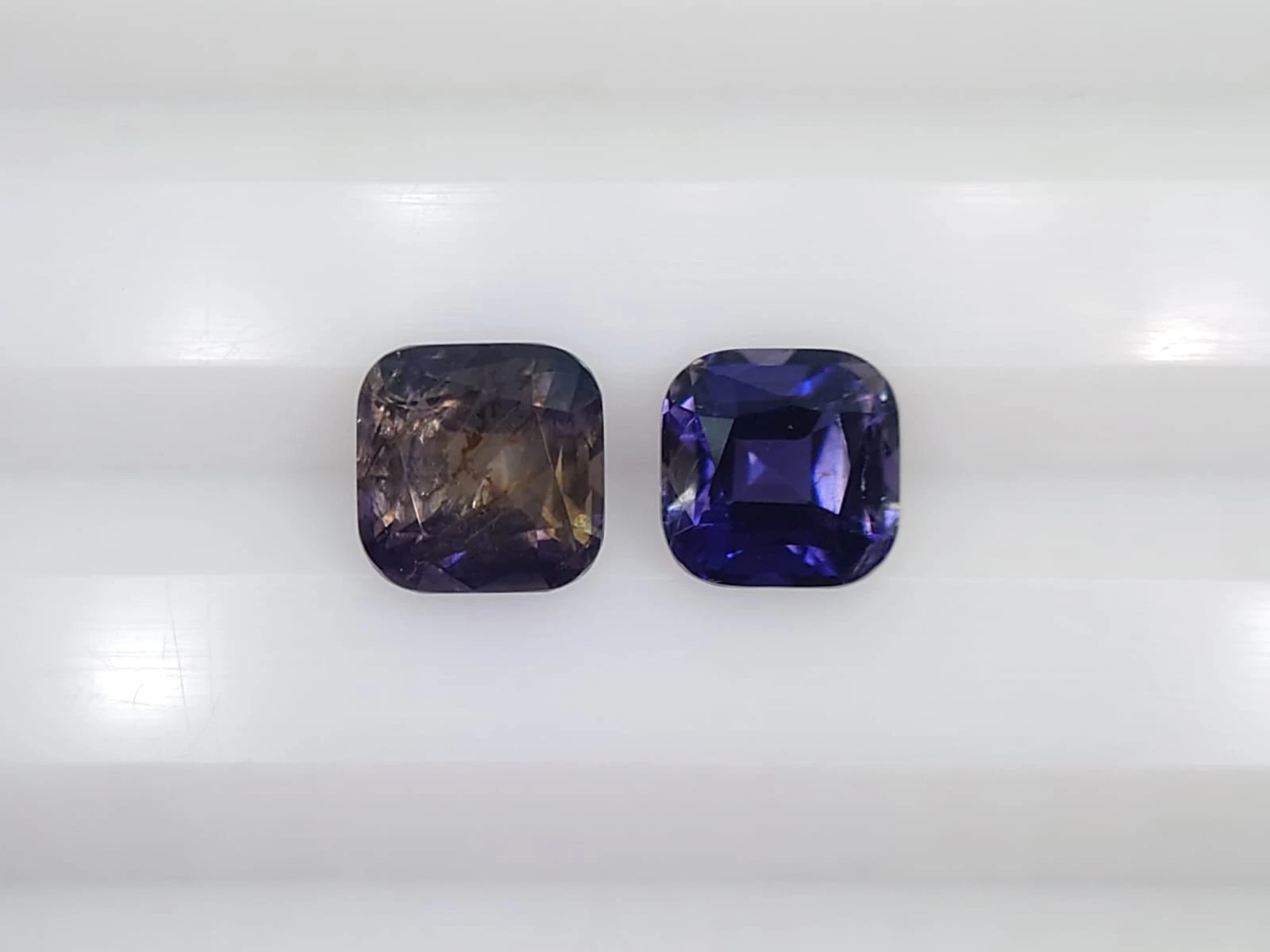 2.1ct Natural  Pair Cushion Faceted Iolite  from Madagascar — view 5